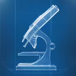 an artistic blueprint of a microscope microscope