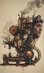 the digital collage was done in adobe by an expert
