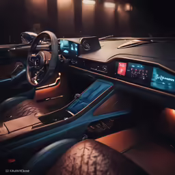 the dashboard and info panel in a modern vehicle