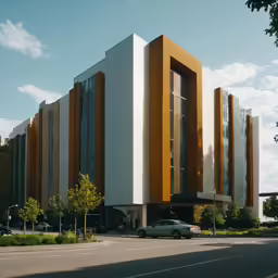 a tall building on the side of a road