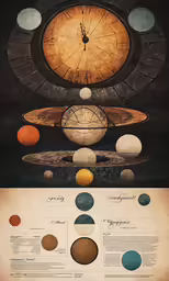 a large poster with different colors and sizes