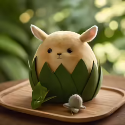an odd shaped paper with a cat in it on a tray