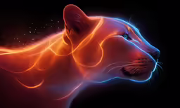 an animation of a cat looking up to its side