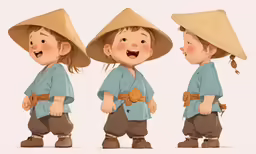 a child wearing a hat is smiling