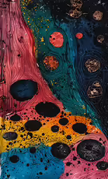 colorful background with various abstract shapes