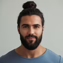 this is a young man with a beard