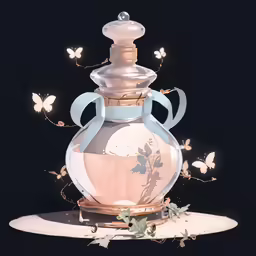 the small glass jar contains many tiny butterflies