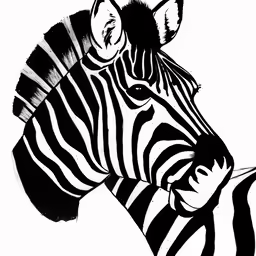 the head of a zebra has a large stripe