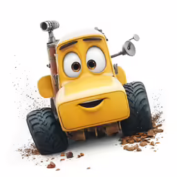 a yellow car is shown in front of a white background