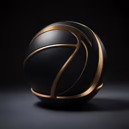 an object that is made out of black and gold