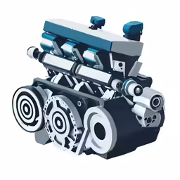 some sort of toy engine with four gears