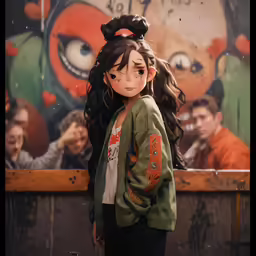 a small doll is standing on a ledge