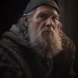 a man with grey hair wearing an overcoat