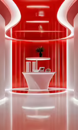 a white room with a desk and chair