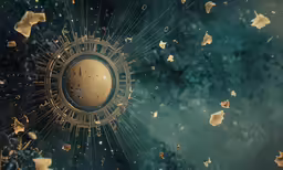 a computer screen shot flying through space filled with objects