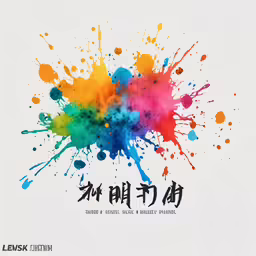a chinese language quote is in the middle of a paint stain wall