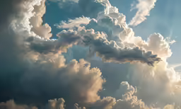 a bird that is flying in the air with some clouds