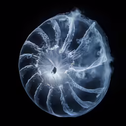 the filament shapes and details in the image are visible through the glass