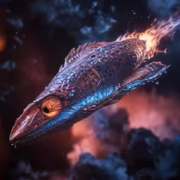 a fish that is floating in the air