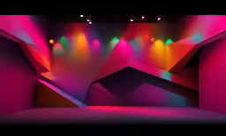 an abstract scene with light and colors being generated