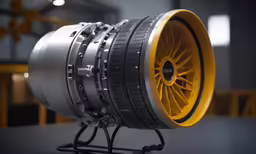 an engine that is inside of a building