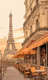 an old fashioned photograph of the eiffel tower