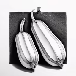 two squash seeds sitting on a piece of black paper