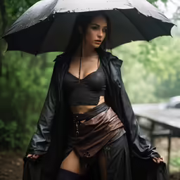 an image of a woman that is walking with an umbrella