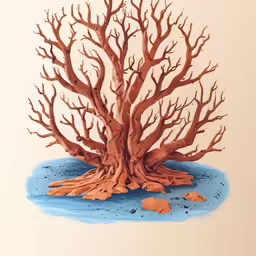 a tree that is shaped like a branch