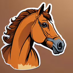 a sticker depicting a horse