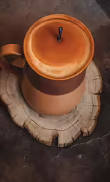 a cup that is sitting on top of a table