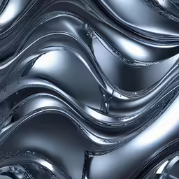 some shiny, futuristic looking metal shapes