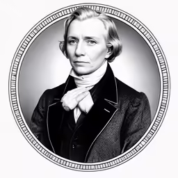 a portrait of a man with blonde hair