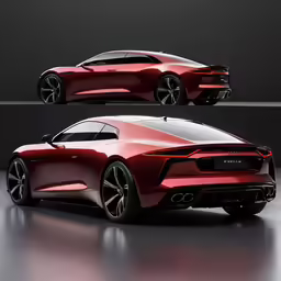 the first rendering of a futuristic sports car