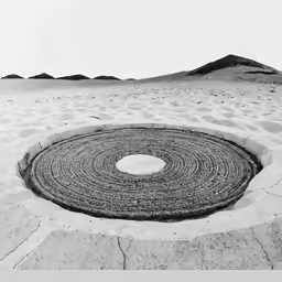 the ground is covered with a large hole
