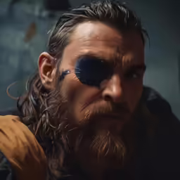 an image of a man with eye patches