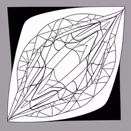 a drawing of a piece of art made with lines,a piece of art made out of lines and lines