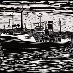 a boat is in the ocean at night,a boat sailing on the ocean near a dock