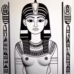 an egyptian painting depicting an ancient pharaoh