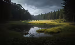 there are trees that are in the woods