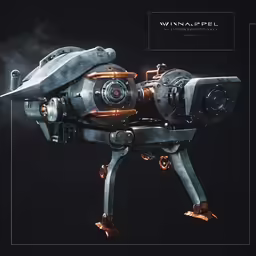 a mechanical dog designed to look like an alien