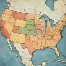 a map of the united states showing major cities