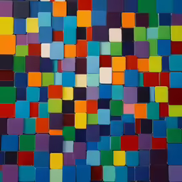 a large amount of different colors are used in an art project