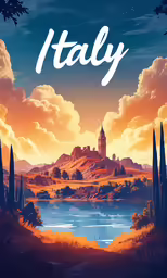 the cover of a novel featuring the words italy