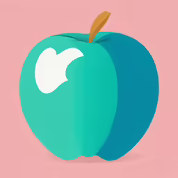 a large blue apple with a sticker on the top of it