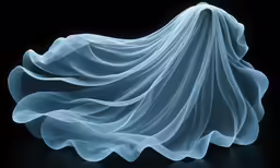 an intricate light painting with flowing cloths