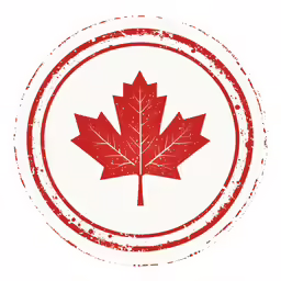 a stamp with the maple leaf