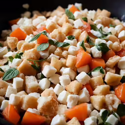 the food is mixed together and ready to be cooked