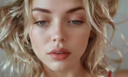 this is a beautiful woman with wavy hair