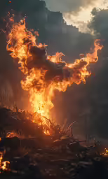 the fire was blazing while i was holding up my camera